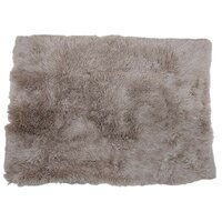 Podložka s vysokým vlasom protišmyková hnedá 100 x 70 cm